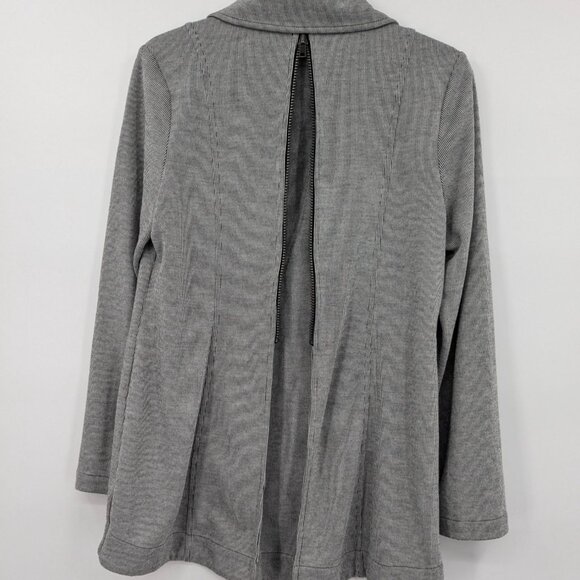 CAbi Knit Blazer Jacket Women Size S Shawl Collar Zip Up Pinstriped Office Soft - Picture 5 of 12